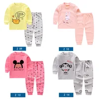 

wholesale 2019 custom new born cute 2pcs baby clothes clothing sets long T-shirt and pants