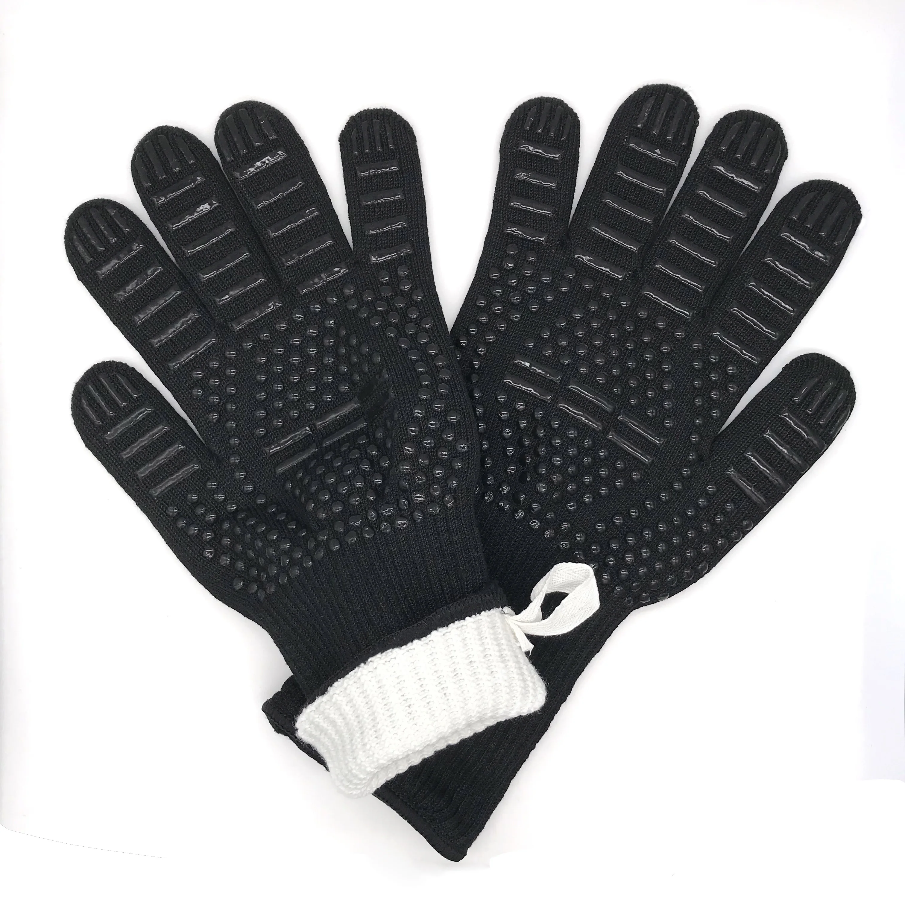 

Minghao Customized reversible fireproof silicone heat resistant bbq gloves for grill premium, Black, or customized