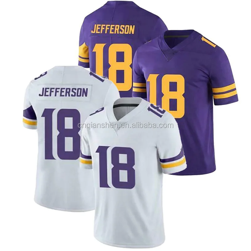 

Justin Jefferson 18 American Football Club Uniform Jersey Stitched Logo Mens Sports Shirt Wear Cheap Drop Shipping Wholesale