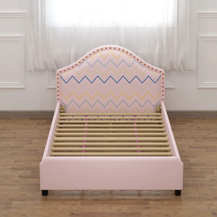 2020 New design  pink PVC  modern children bed for kids children