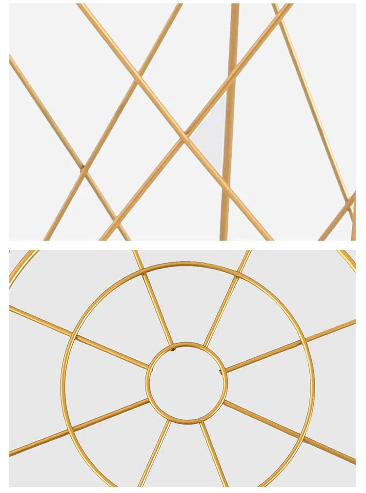 Creative Metal Geometric Home Decor Designer Tea Coffee Table Storage Basket