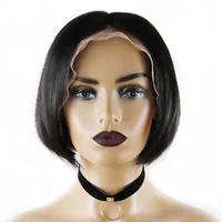 

China Manufacturer Classic Style 100% Natural Human Hair Lace Front 8-14 Inch Bob Wig