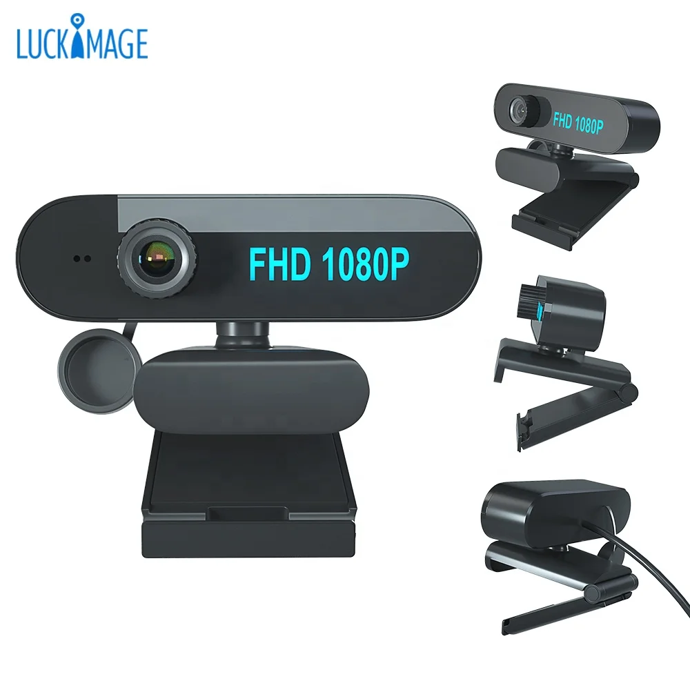 

Luckimage webcam hd 1080p streaming webcam full hd camera laptop camera, Black