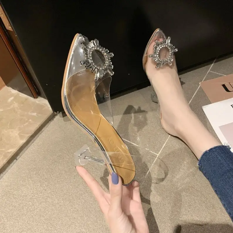 

Luxury Women Pumps 2020 Transparent High Heels Sexy Wedding Party Fashion Sandals Shoes For Lady zapatos des sandales sandalias, All color available