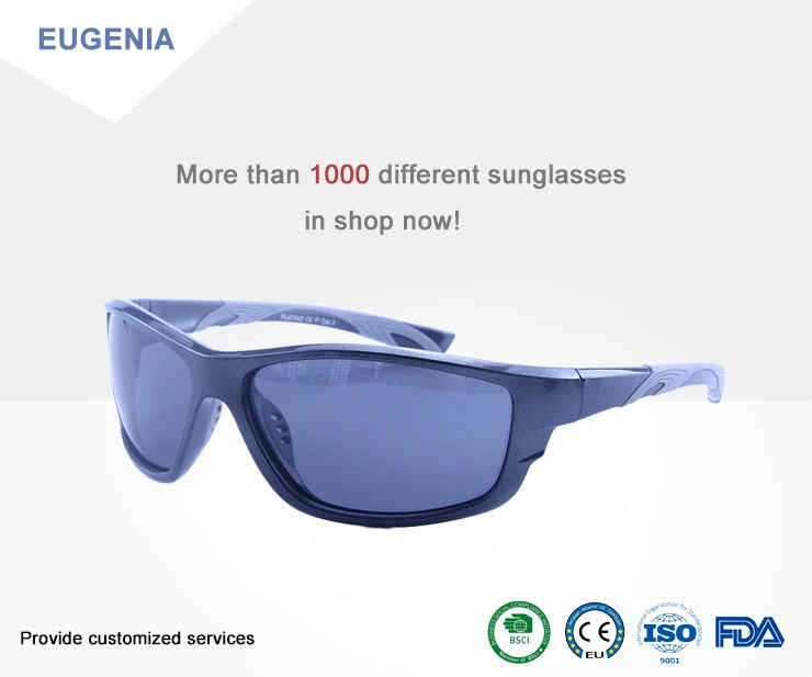 EUGENIA Rubber 1.1mm Polarized Lens Men Sports Sunglasses