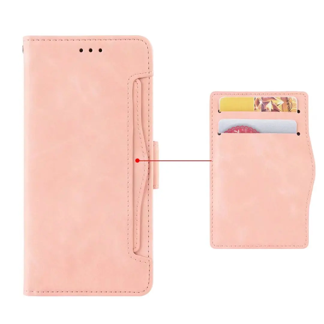 

Multi Card Slot Cattle Stripe Flip Wallet Leather Case For Motorola MOTO G Stylus 2022, As pictures