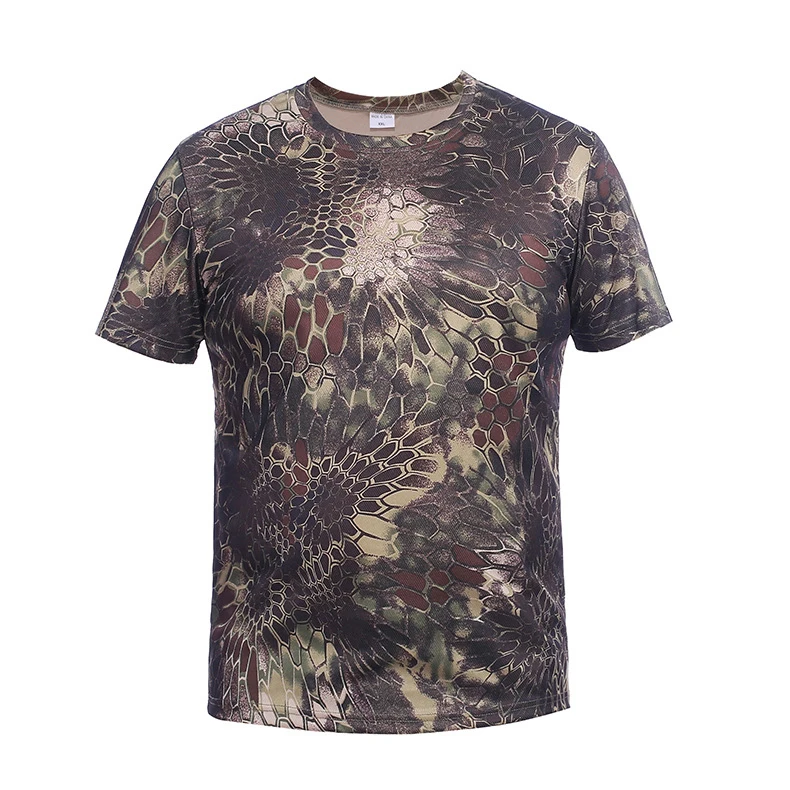 

Topgear Low Price Summer Fitness Men Big Size Short Sleeve T-Shirt For Outdoor Trekking Life, Camouflage
