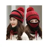 New Autumn And Winter Prevent Wind Chill Scarf Mask Tide Scarf Women Knitted Cap