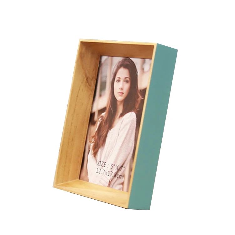 Fast shipping diy 5x7" pine wood photo frame for wedding decoration