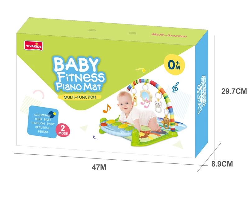 
Baby play toy high quality baby piano cute design piano fitness rack with light and music 2020 popular baby fitness rack toy 