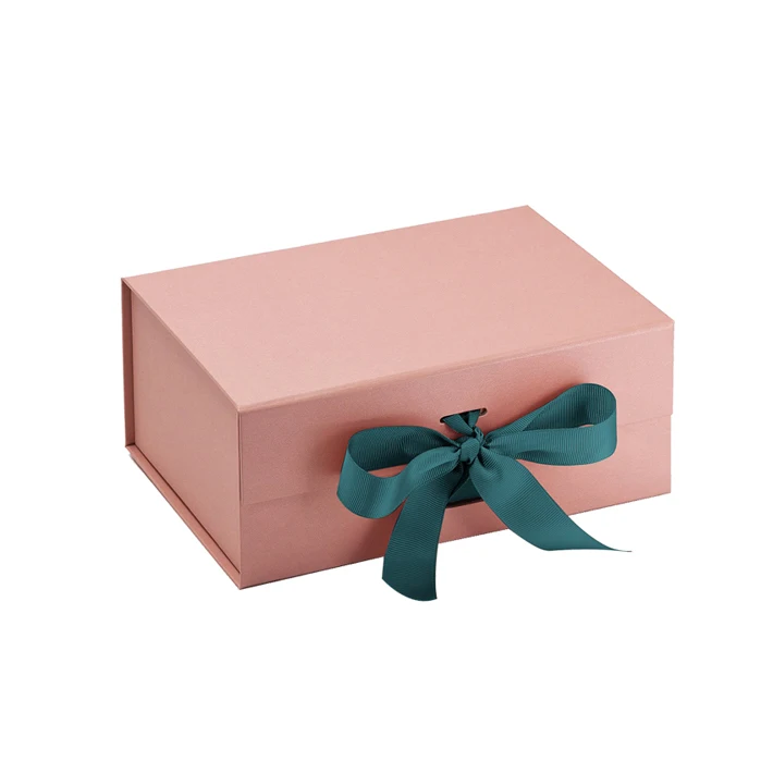 批发大号彩色折叠礼盒可换丝带