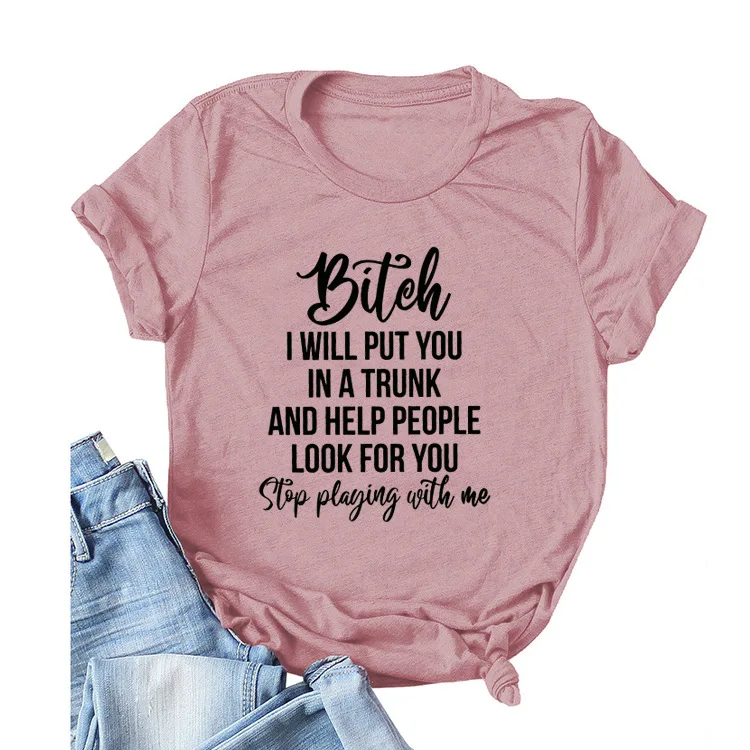 

2020 Popular Loose Letter Printed T Shirt For Women
