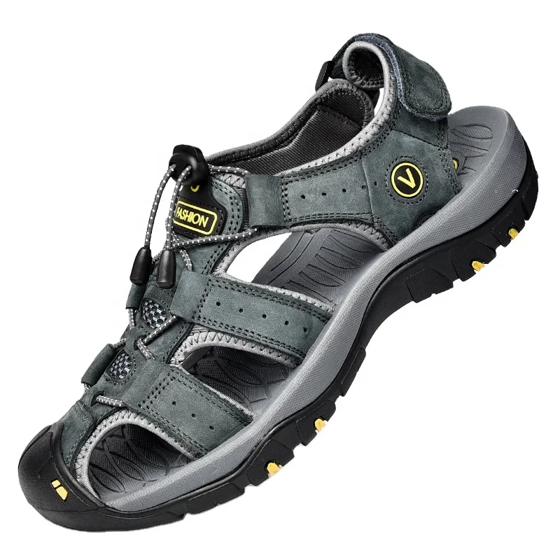 

Classic Men's Sandals Summer Male Genuine Leather Sandal Breathable Men's Shoes Soft Outdoor Sandles