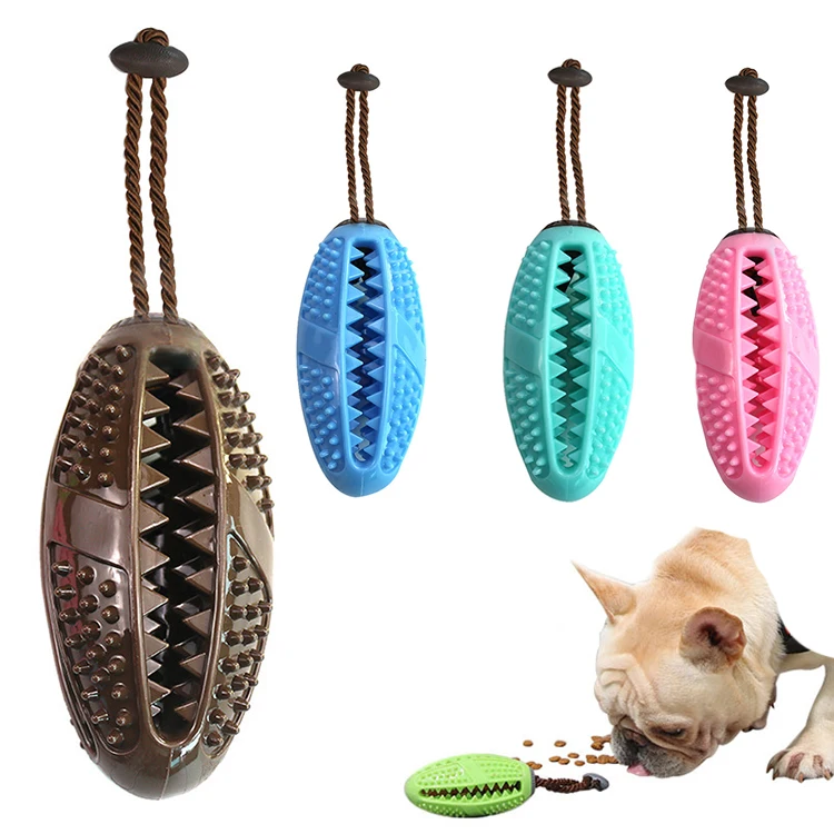 

Amazon Best Seller Rubber Ball Toothbrush/Food Despensing/Traning Ball Dog Toys, Blue/pink/green/brown