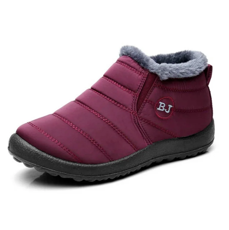 

Men women winter Boots with Plush Cotton Shoes Warm Waterproof Black Gray Causal Sneakers Snow Boots, Black,red