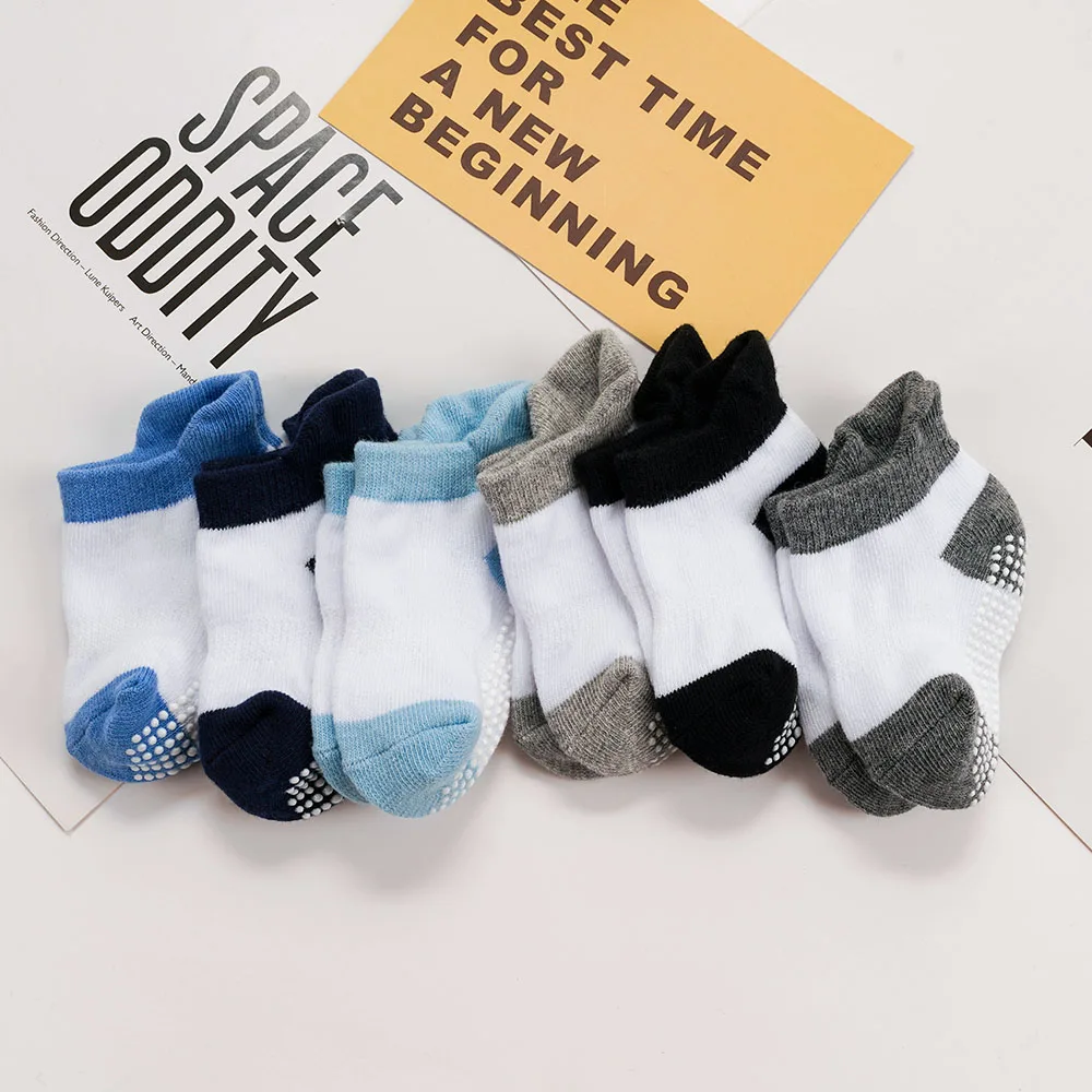 

Wholesale thick cotton soft cute non slip baby socks shoes with grip for toddlers, Custom color