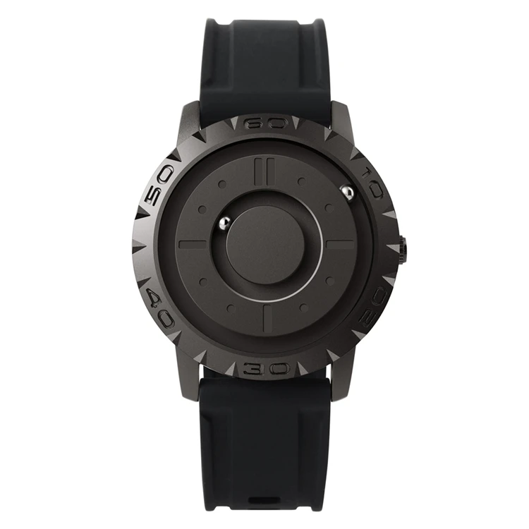 

Eutour original brand new magnetic pointer free concept quartz watch men's watch fashion rubber strap