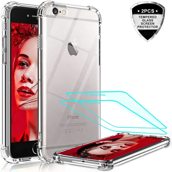 

LeYi Crystal Clear Shockproof Phone Case For iPhone 6/6s/7/8 Cover