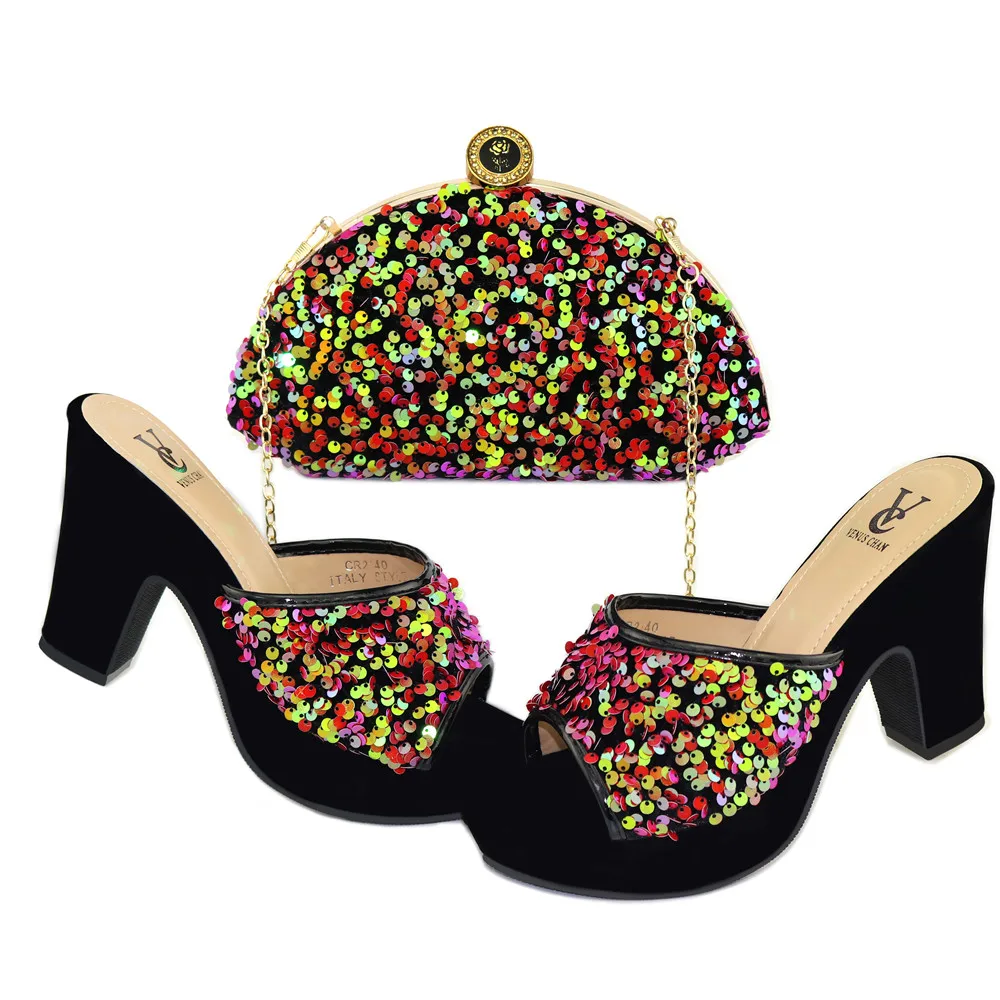 

2020 Popular high heel shoes and bags design shoes matching bag S20201016