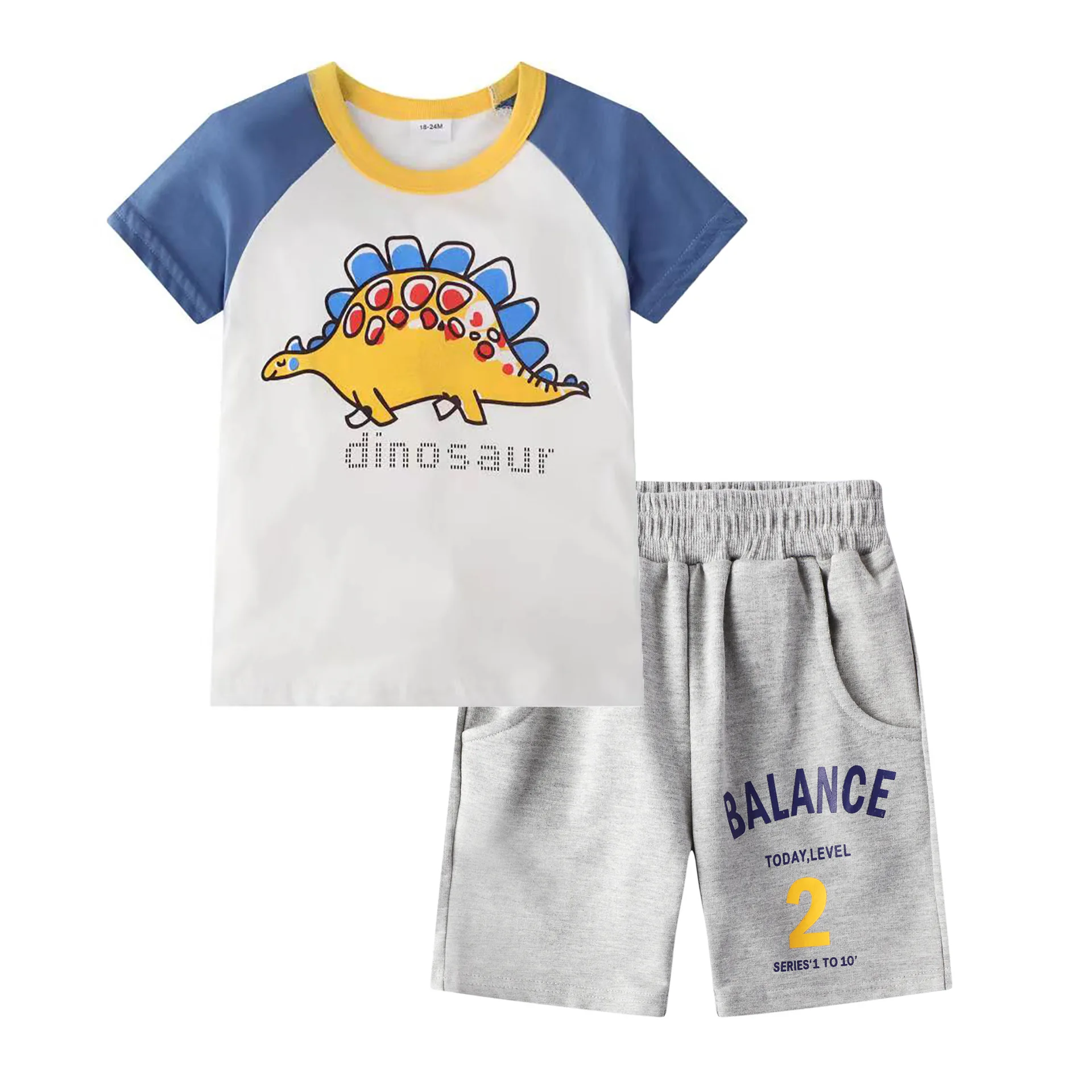 

Boys Short Sleeve Dianosaur Cartoon Summer Sleepwear Pajama Boy Clothes Sets