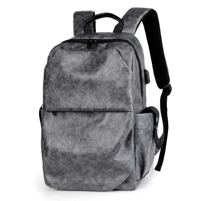 

Leather Backpack Vintage Rucksack Laptop Bag Water Resistant Casual Daypack College Bookbag Comfortable Lightweight Travel, 3 colors