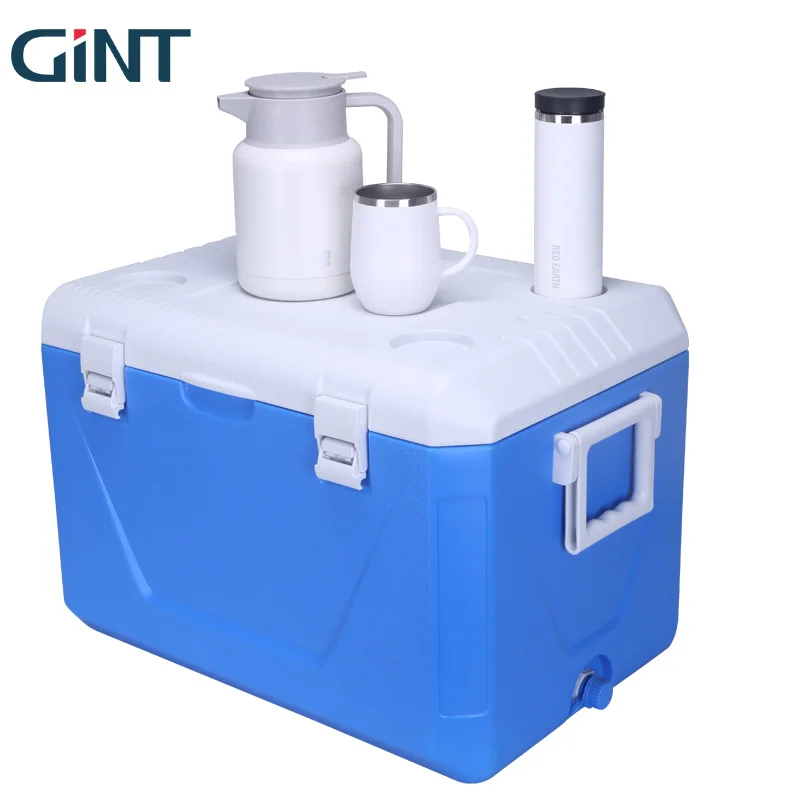 

Gint 60L Outdoor Camping Portable Handle Ice Chest Cooler Boxes PU Foam Hard Cooler, Customized color acceptable