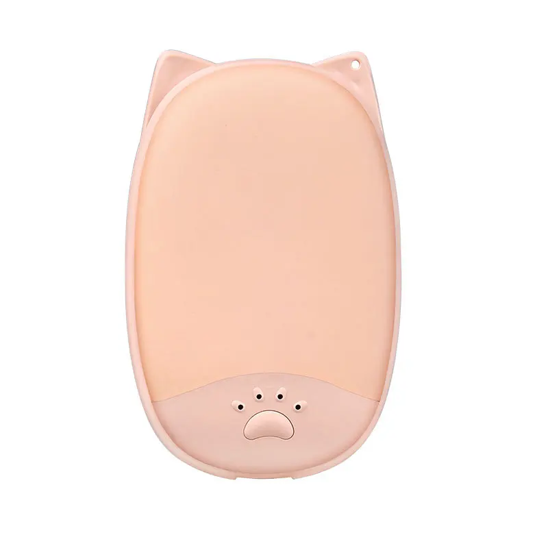 

5200mAh 2 In 1 USB Rechargeable Hand Warmer Power Bank mobile power cute cartoon cat kitty mini double-sided heating hand warmer