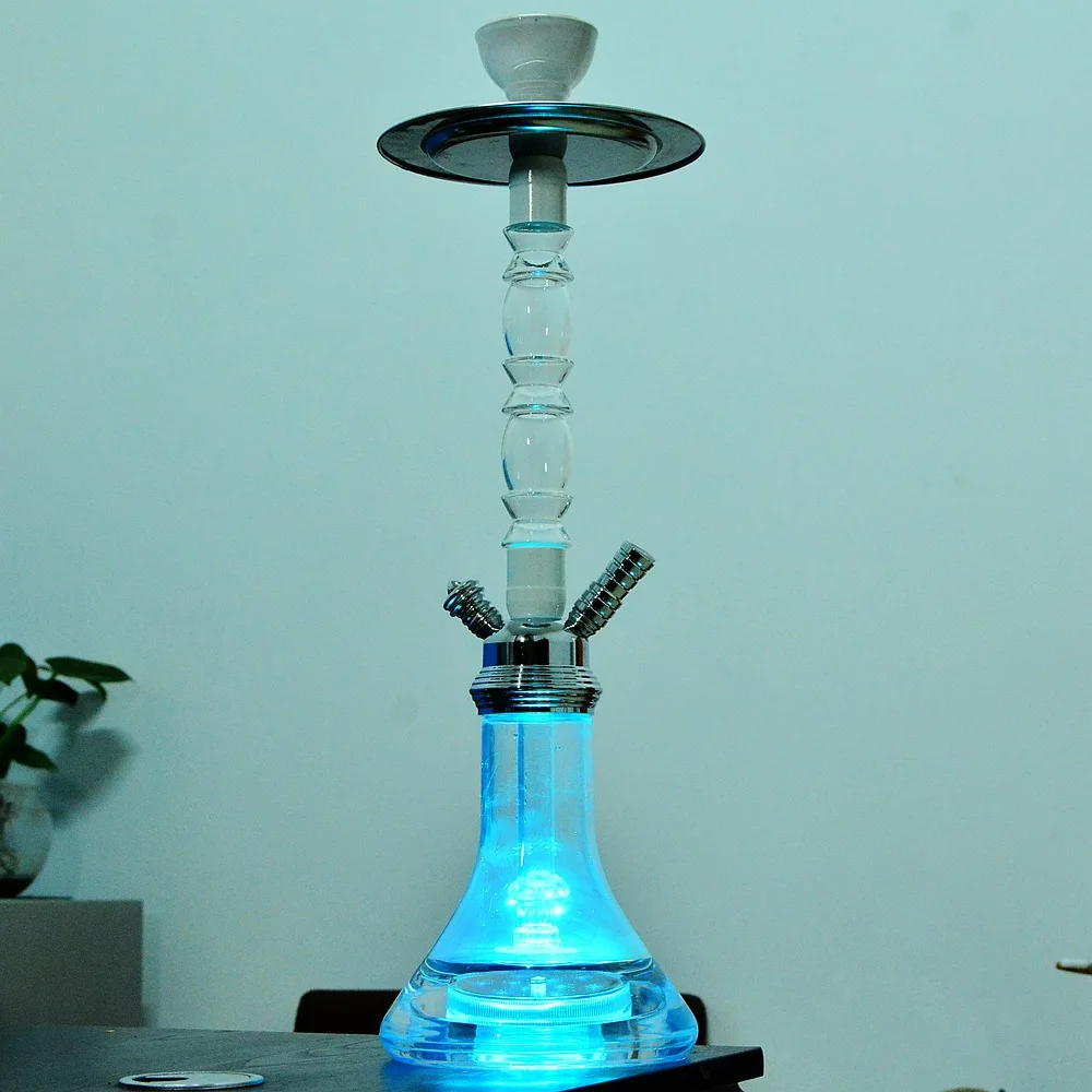 

China factory made led light hookah plastic smoking pipe portable travel hookah