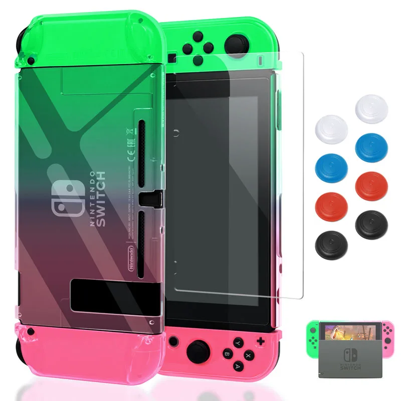 

Wholesale Price hard custom N switch case with thumb grip, Transparent