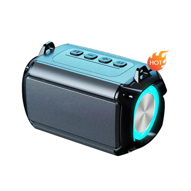 

2021 Portable colorful wireless blue-tooth speaker wholesale waterproof stereo blue-tooth speaker outdoor with LED light