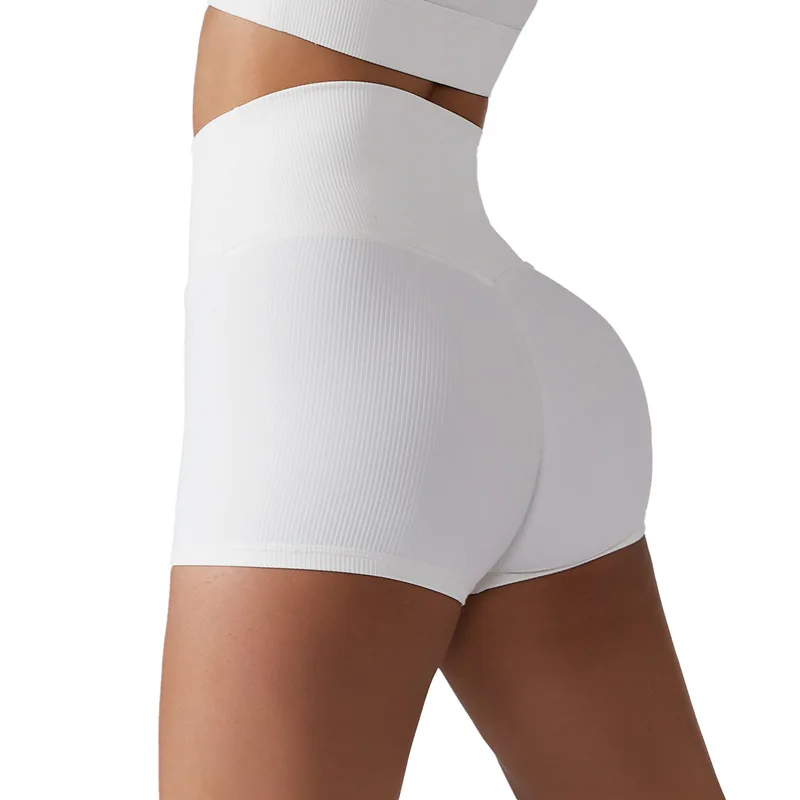 

wholesale BDK-6256 Tummy Tuck Gym Shorts women's Scrunch Butt Yoga Pants High Waist Lift Tight short yoga wear