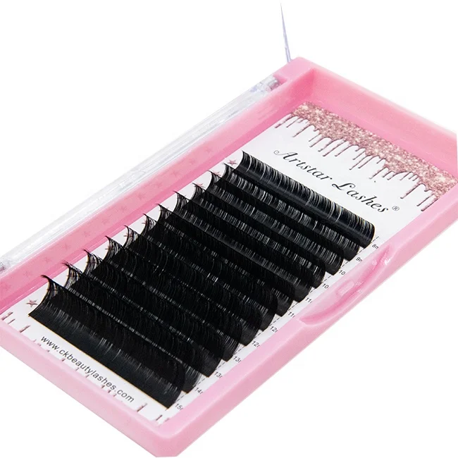 

Hand Made Volume Eyelash Extensions 0.04 Thickness mega volume lashes Soft deep black volume Lashes