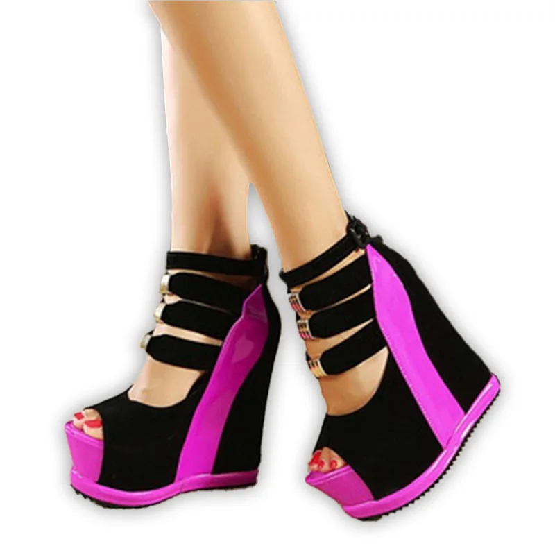 

2019 New Style Waterproof Platform Wedge High Heels Women Sandal Shoes