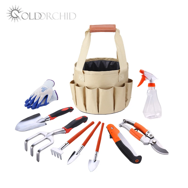 

New style 10pcs mini garden gift set planting tool bag kit