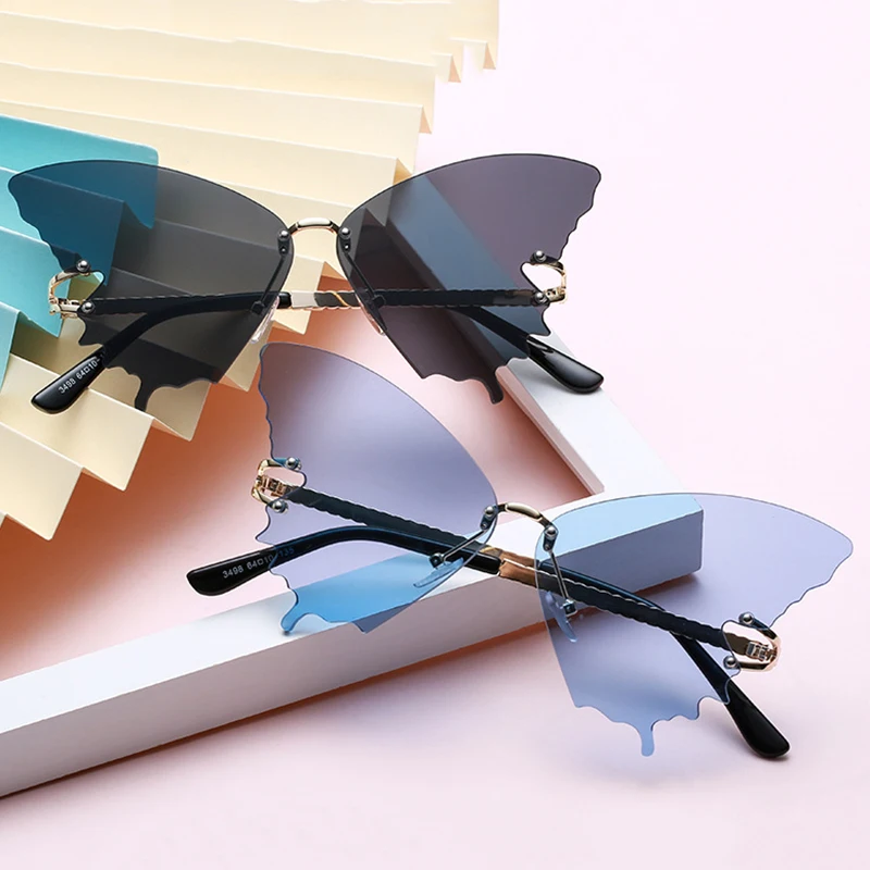 

All face cool uv 400 custom logo women sunglasses with butterfly shape