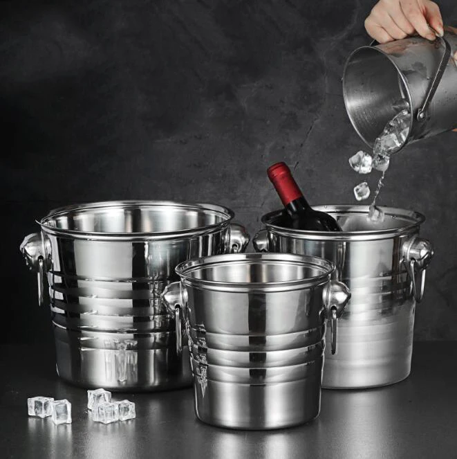 

1/3/5/7L Super Cheap Ice Bucket Stainless Steel Champagne Bucket Wholesale