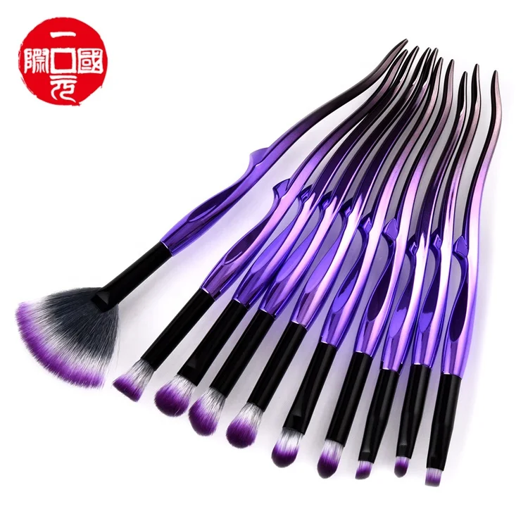 

Private label luxury makeup brushes, Light blue