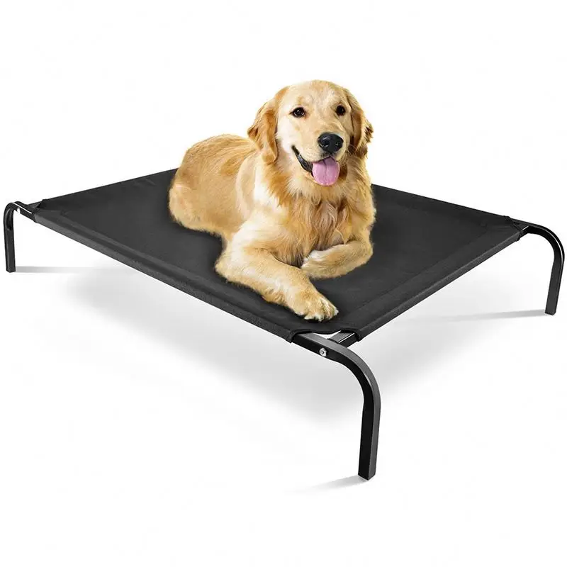 

Summer Outdoor Raised Foldable Elevated Cooling Pet Cot Metal Elevated Dog Bed, Picture shows