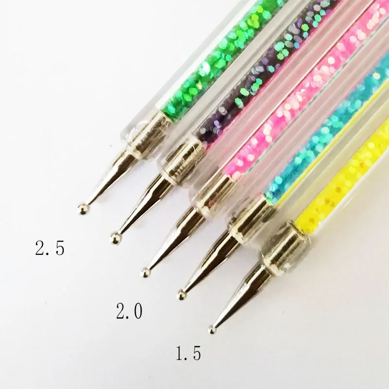 

Nail tools 5 sets acrylic rod Sequin shell powder point drill pen pull wire dual-purpose pen