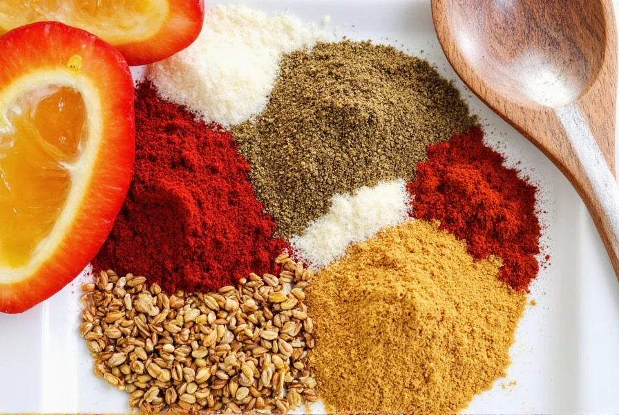 Spice jars in kitchen cabinet