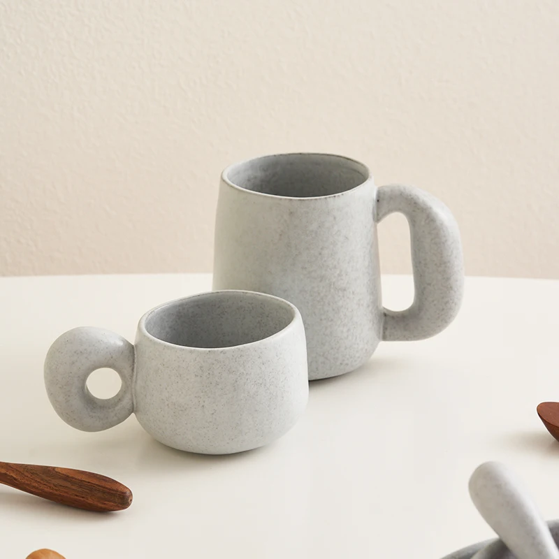 

Nordic INS Creative Big Ear Ceramic Mug Large Espresso Mugs Ceramic Tea Mug Office Drinking Big Ear Cup 3330