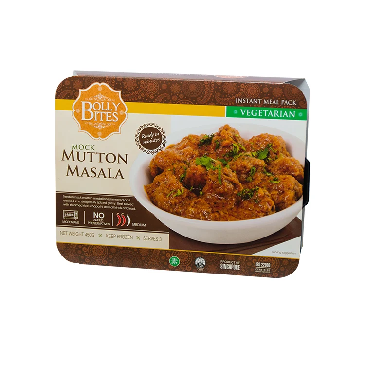 
Singapore Bollybites Best Selling Instant Meat for Vegan Mock Mutton Masala 