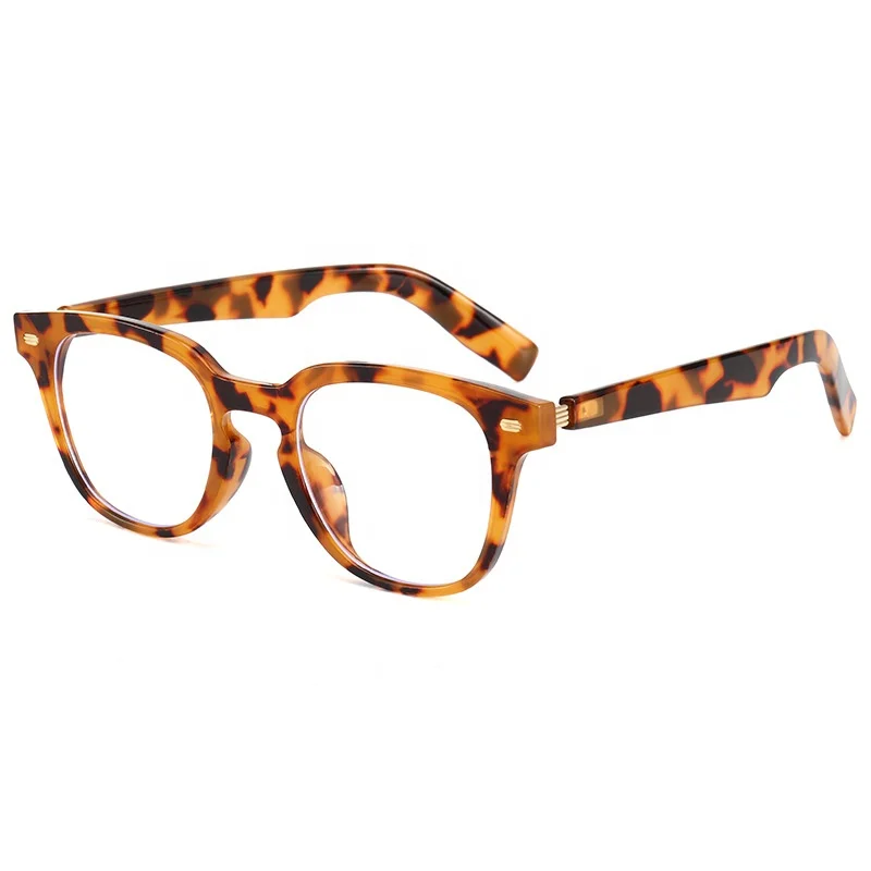 

Yiwu qsky eyewear supplier wholesale custom logo classical leopard spectacles frame adult anti blue light optical glasses frames, Mix color or custom colors