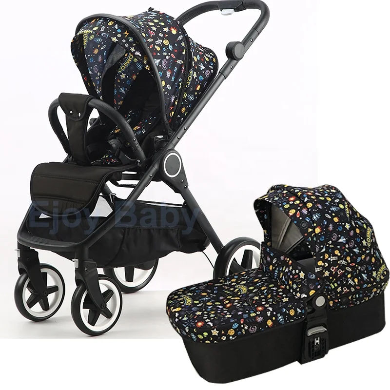 

EN1888 customized colorful fabric baby stroller 2 in 1 pram and carrycot with portable mami bag