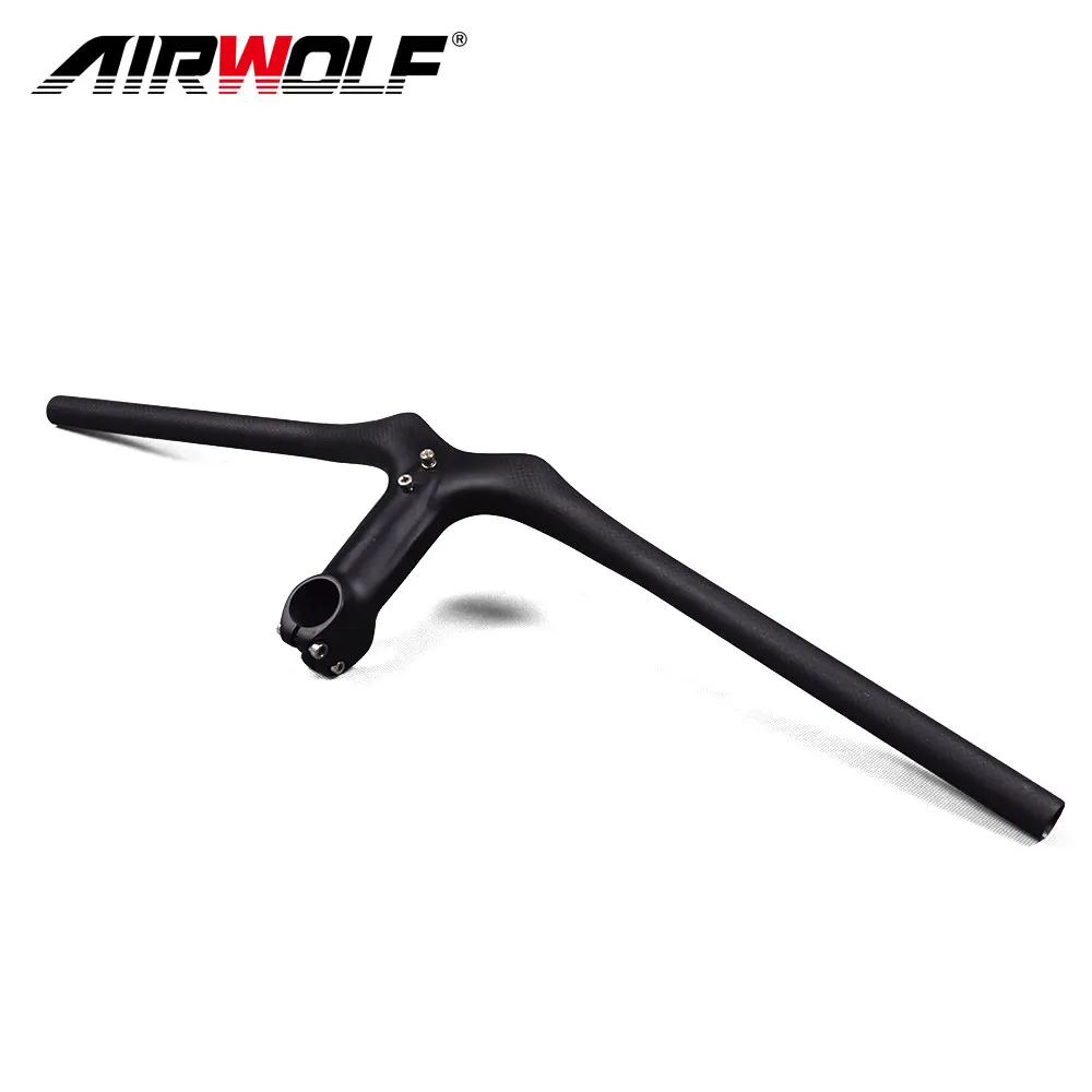 

Bicycle riser One shaped Integrated Handlebar With Stem Carbon MTB bar, All colors available