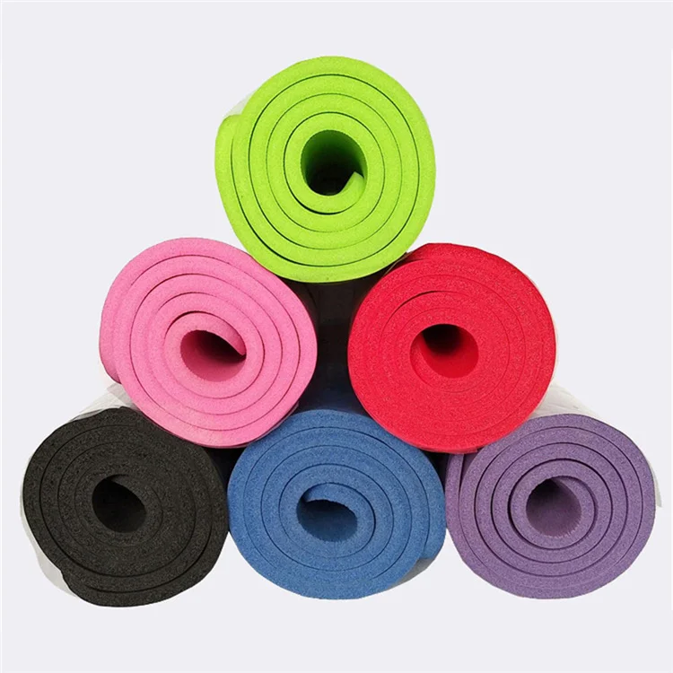 

Super Quality Custom Logo NBR De Yoga Mat Large High Density Fitness Exercise Mat With Logo, As picture