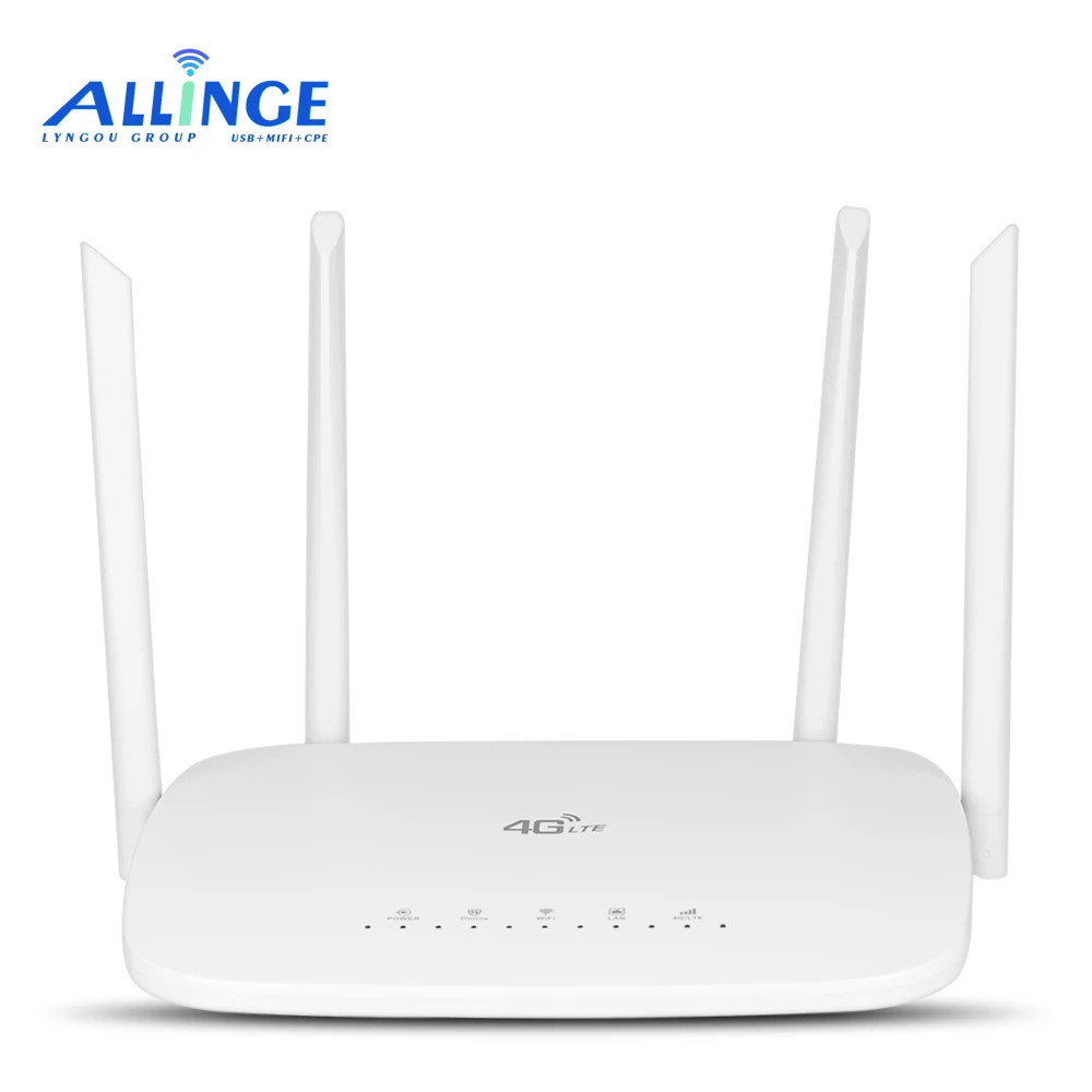 

ALLINGE SDS046 LM321-116 Wifi 3g 4g Wireless Router LTE CPE with Sim Card Slot, White