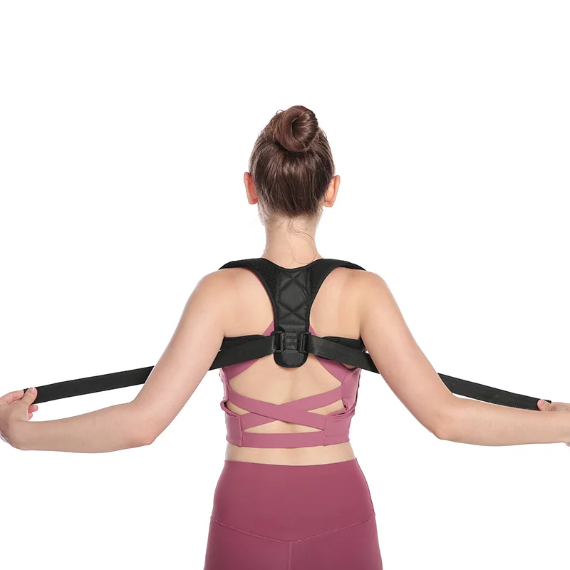 

Adjustable male and female corrective hunchback sitting position beautify back correction strap, Black