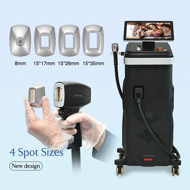 

2023 Newest switchable spot size laser hair removal 3 wavelength 755 808 1064nm high power 1600W 1800W diode laser machine