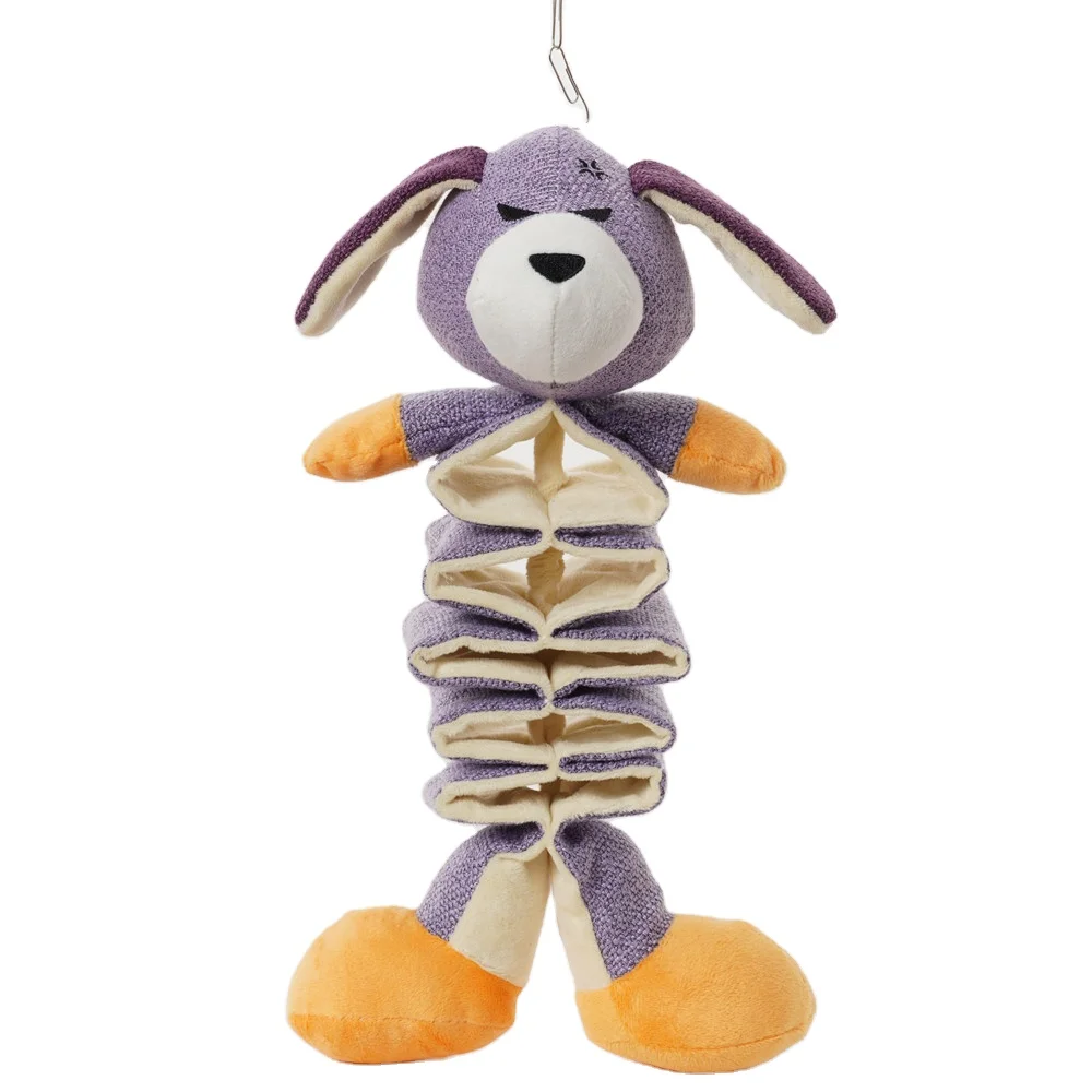 

cute animal handmade embroidery fabric squeaky stuffed dog plush toy custom